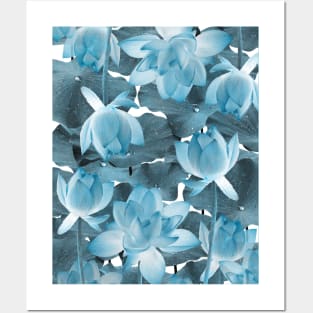 Ethereal Blue Lotus Posters and Art